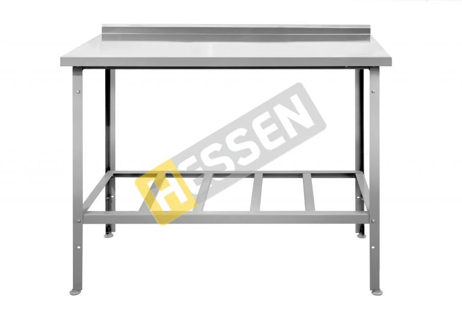 Production Table with Grated Shelf Wall-Mounted (with Edge) SPP 10*7
