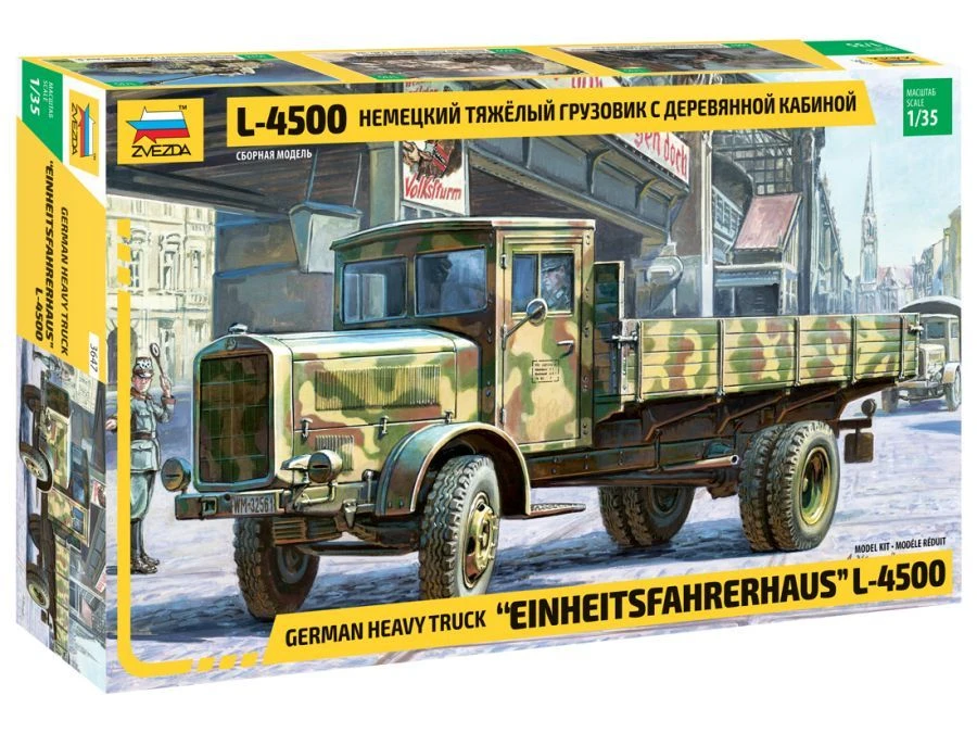 German Truck Model with Wooden Cabin - Assembly Kit