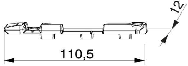 Locking Plate for Hardware with Pivoting Functionality KBE AD70