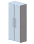 Clothing Wardrobe with Two Doors, Model ШО