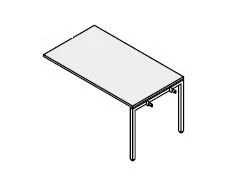Office Table Section with Metal Frame for Work Series