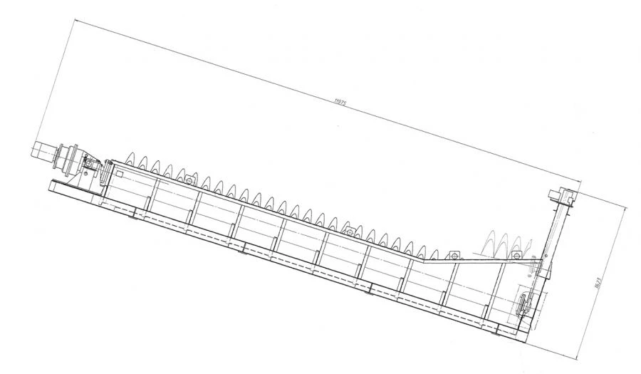 Spiral Classifier for Separating Ore and Bulk Materials into Two Sizes 1KSP-12x82