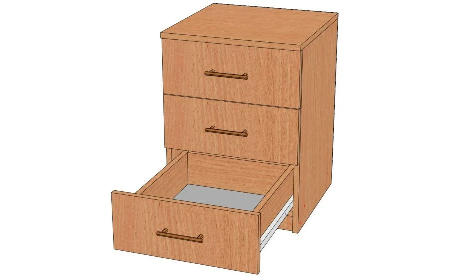 Stationary Cabinet with Drawers TS-1