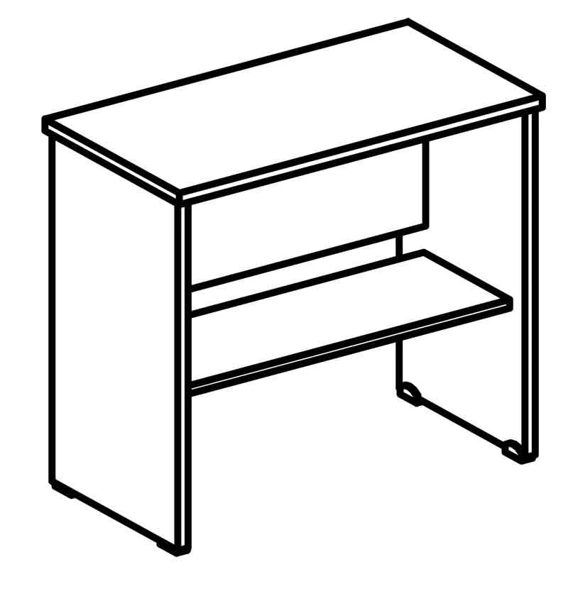 طاولة جانبية سلسلة "ريثم" 6002 مع رف سفلي