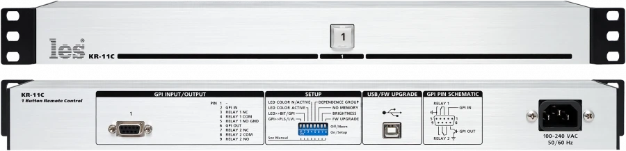 Active Control Remote KR-11C with USB and GPI Signals