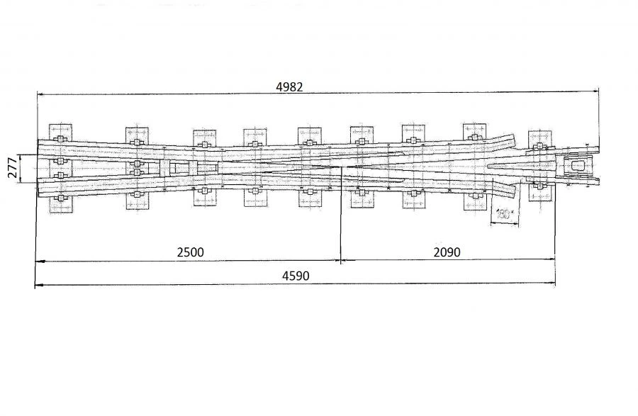 R65 Type Crosspiece Model 1/9 for Switch Installations
