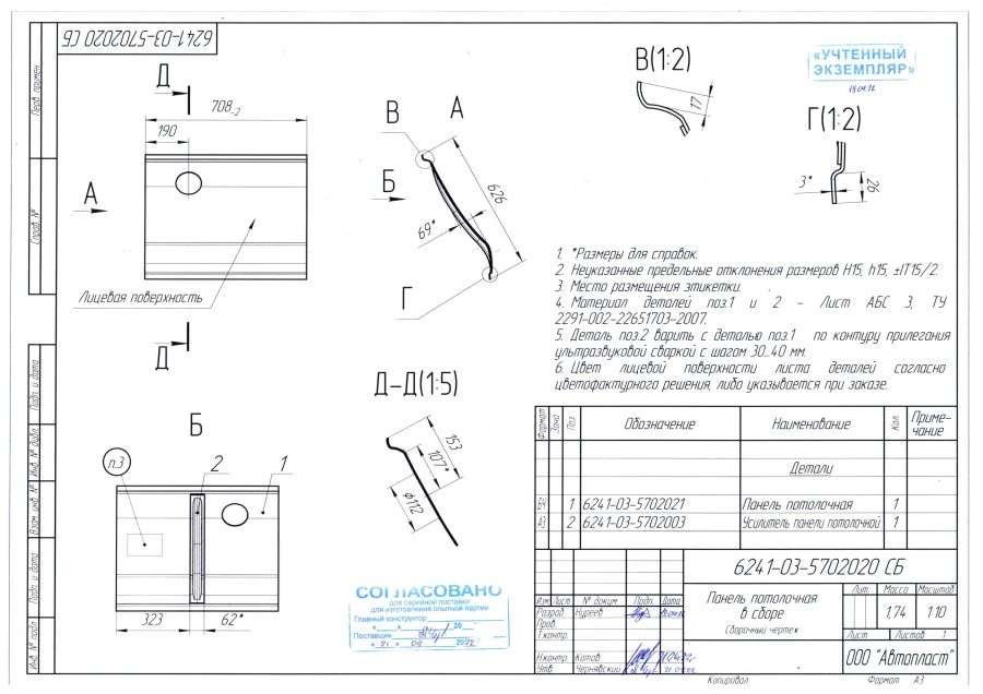 Complete Ceiling Panel 6241-03-5702020