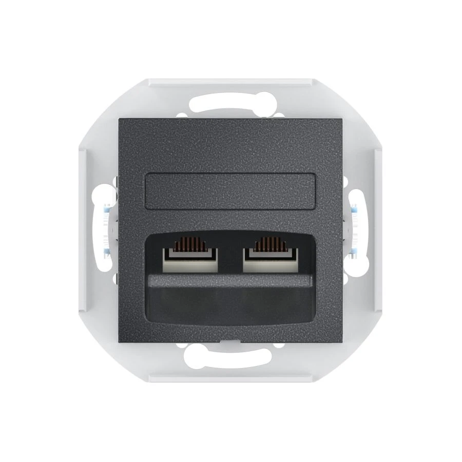 CADUCEUS ALING PRESTIGE Double Computer Socket with Keystone RJ45 Modules