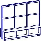 Floor-based wardrobe system with shoe compartments for 80 people - "TDI School