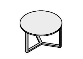 Metal Frame Coffee Table for Office Use