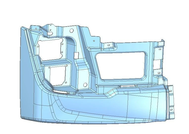 Right Side Front Bumper Panel for LiAZ 6274 (Part No. 6274-2804018-10)