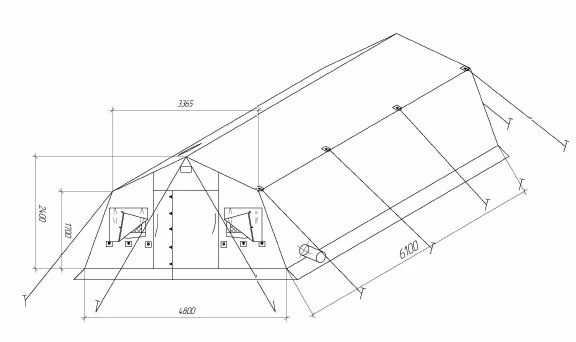 All-Season Frame Tent M-10 for Military Use