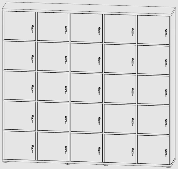 Universal Locker with 25 Compartments, EVL436