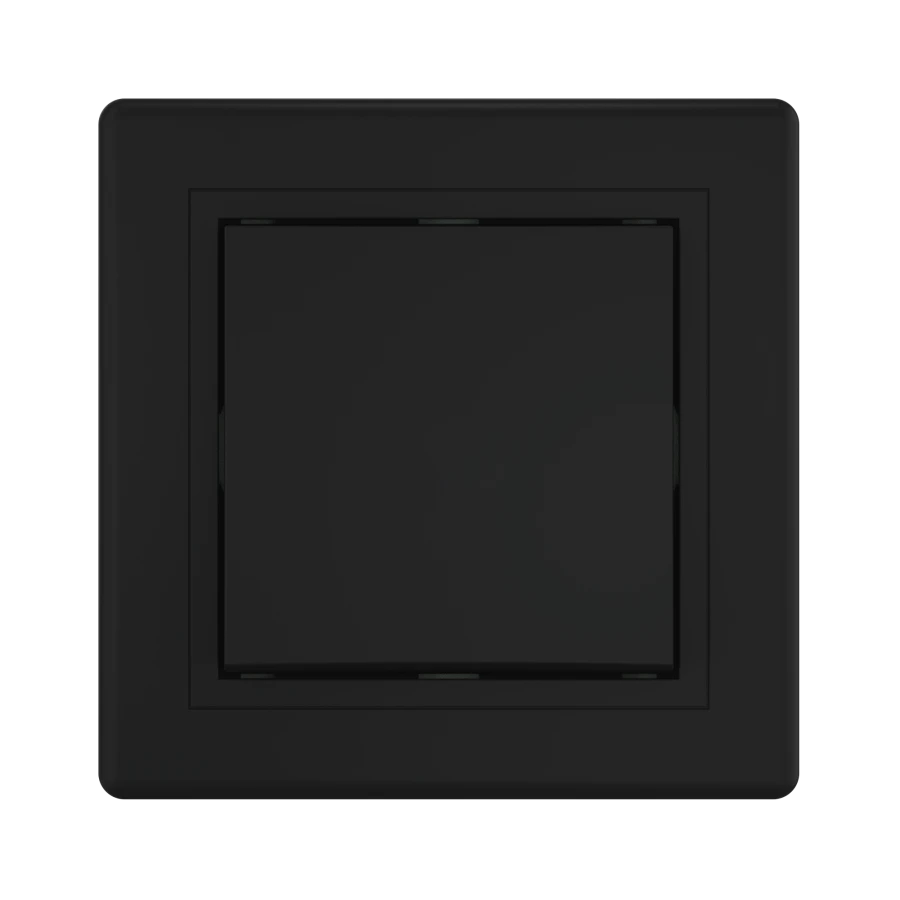 CADUCEUS ALING PRESTIGE Hidden Installation Push Button Switch 10A 250V, Black (Soft Touch) Model 6090.E1E1E1