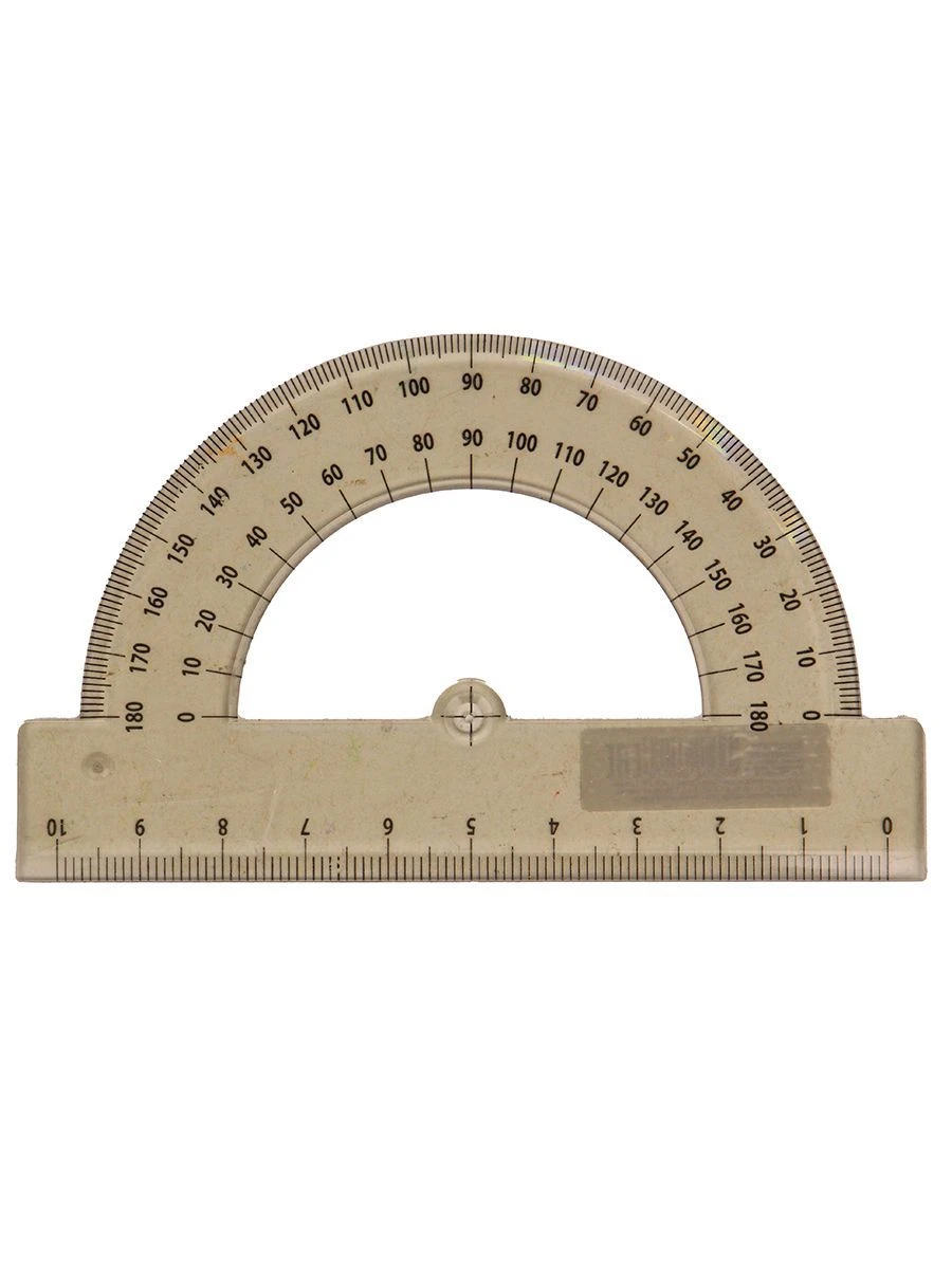 Transparent Protractor for Students - 10 cm Base Length