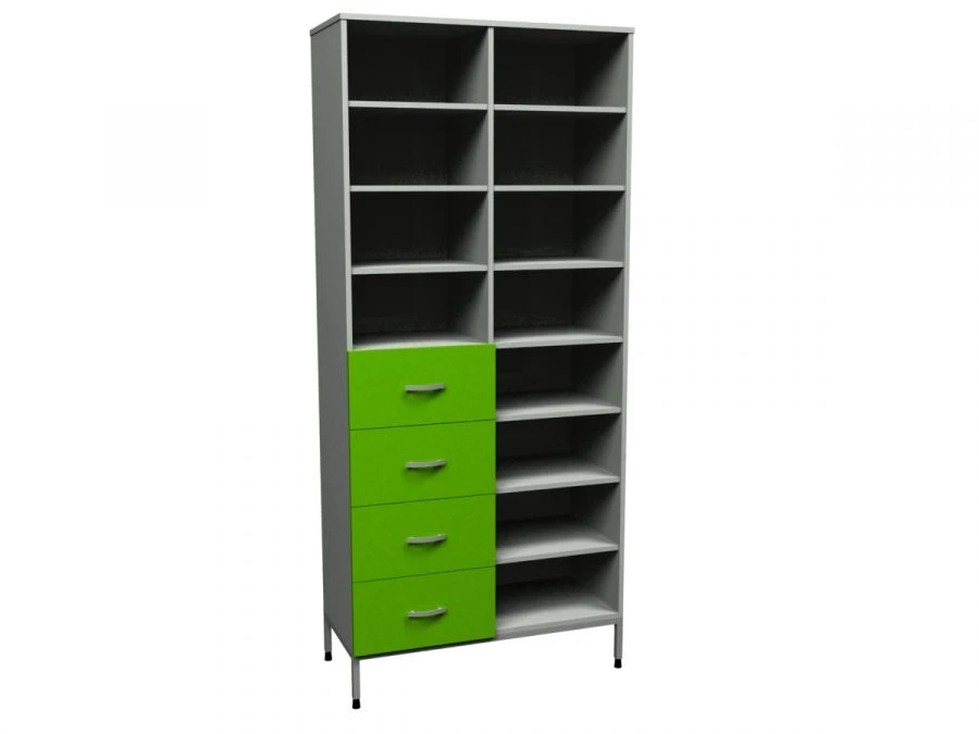 Document Storage Cabinet with 4 Drawers and 12 Shelves - Model ШК-03м