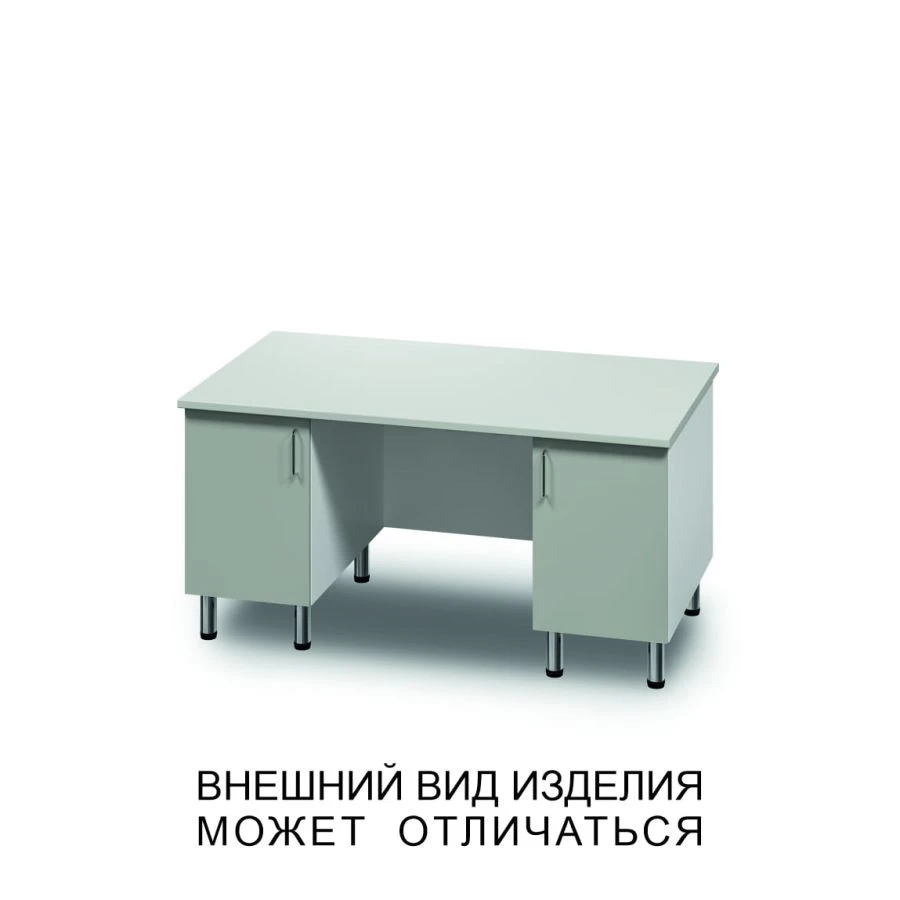 مكتب مزدوج مع أبواب متأرجحة وشاشة