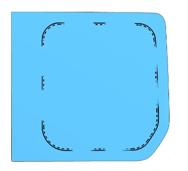 GAZ LCV Rear Window (Color C) Right Side - Code 00223TRW02001