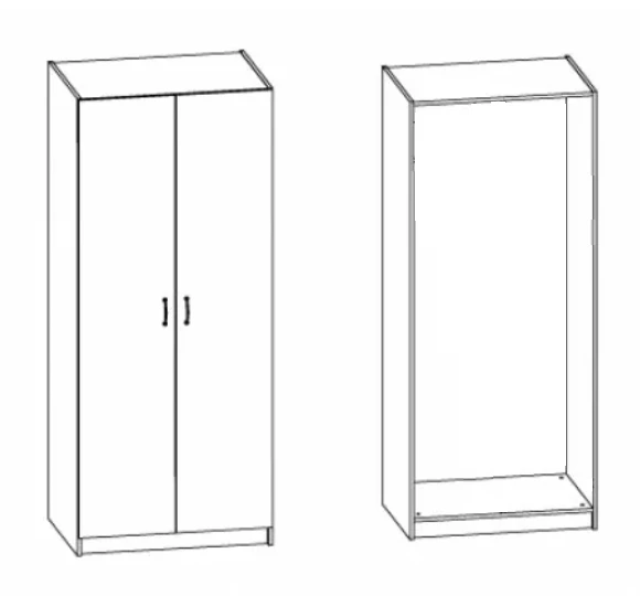 Large Volume Cabinet with Wooden Doors RL 02/17