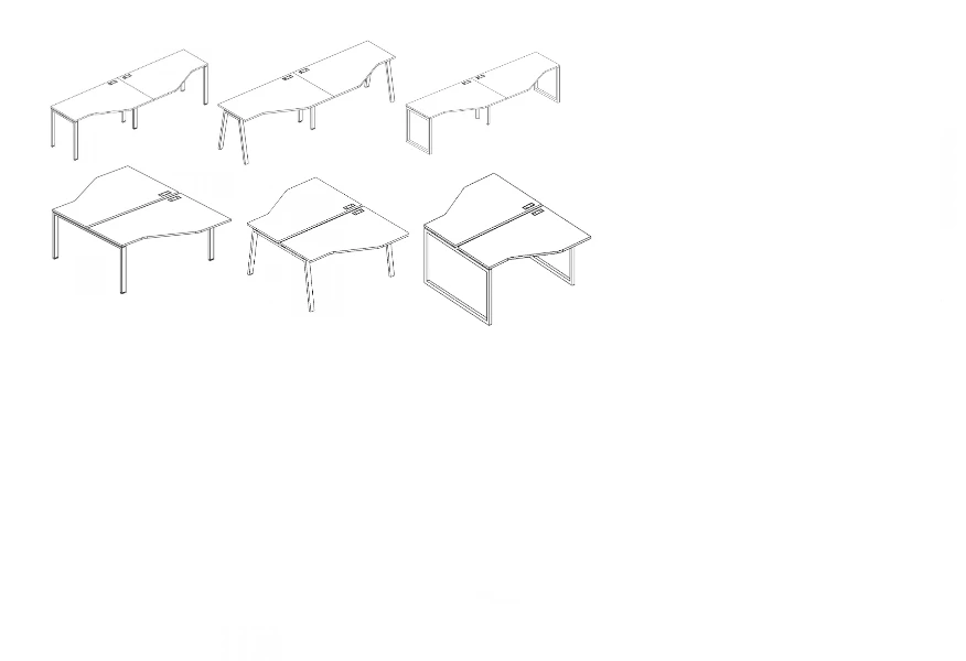 Ergonomic Workstation Desktop Furniture Set A4 Techno