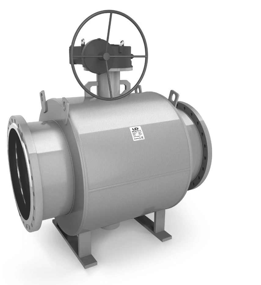 صمام كروي كامل الفتحة LD KShTsFR من الصلب 20 DN300 1.6MPa مع مخفض