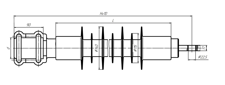 Ribbed Shell Insulator for Contact Network KSPKr 160-25/1.1I-80