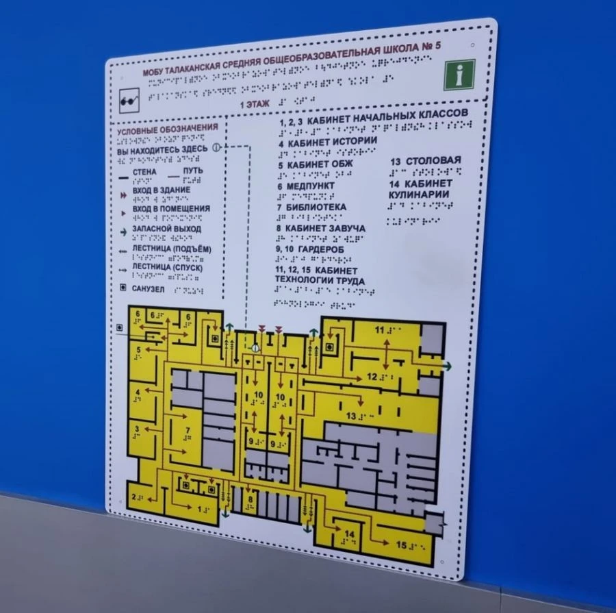 مخطط لمسي مع خط برايل