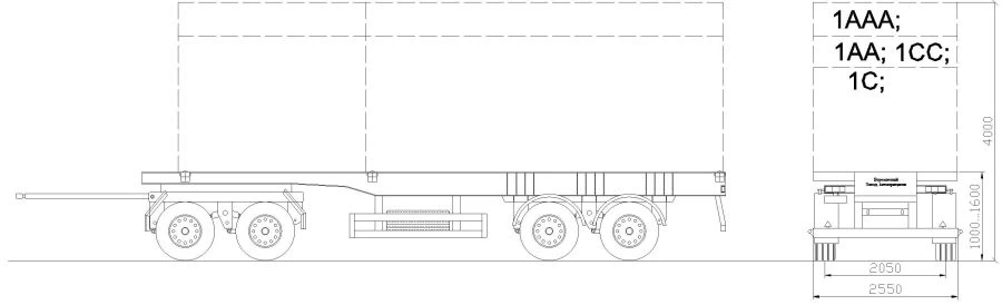 Four-Axle Container Trailer BZAP 94564L