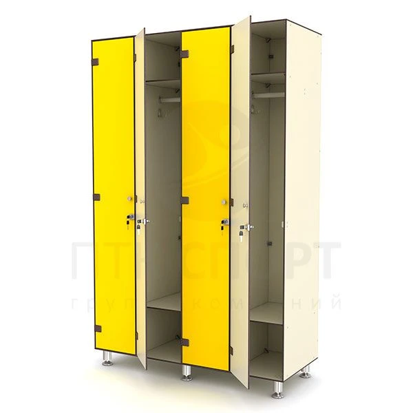 Durable HPL Plastic Wardrobe with Shelves and Hook