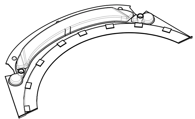 Fiberglass Tabletop S.15M-30.10.350 for Tram Interiors