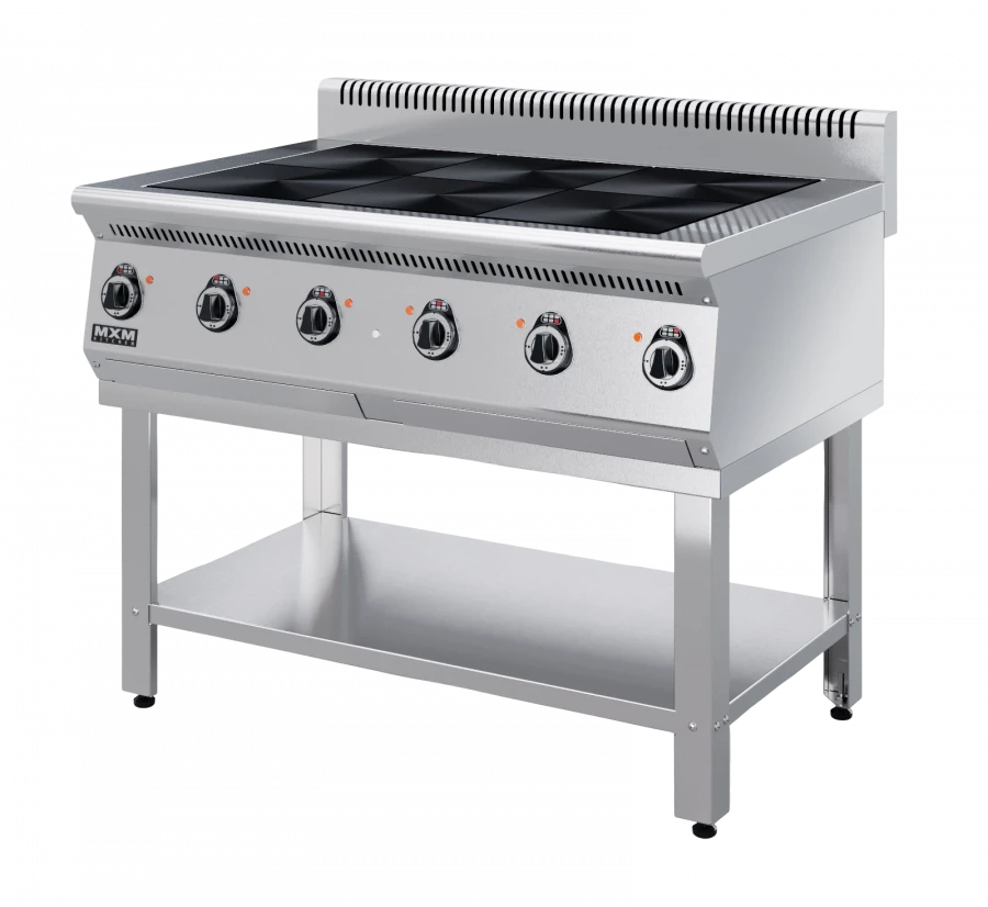 Electric Cooking Range PE67P-02 with Stand in Stainless Steel