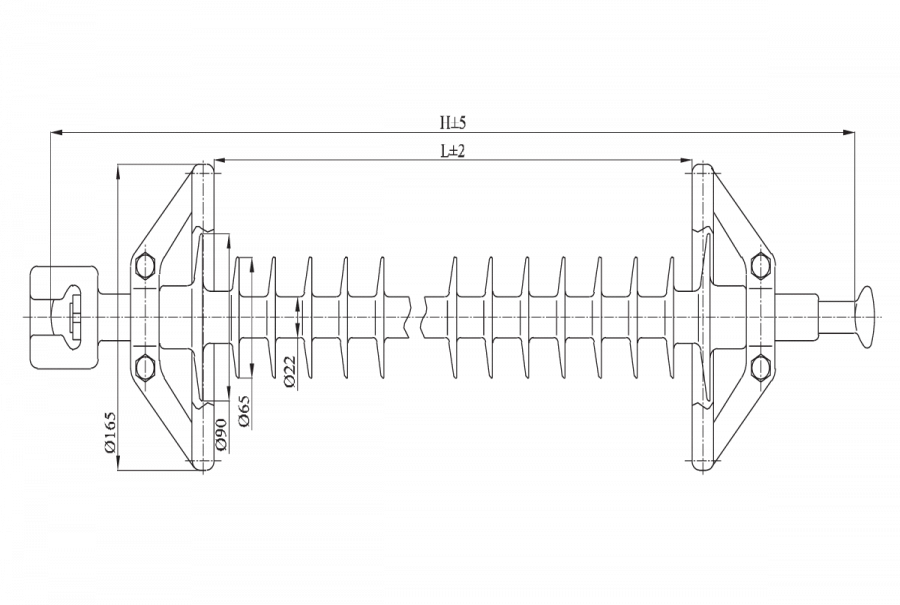 Suspended Linear Insulator with Silicone Composite Shell LK 70/150-I-2 GP