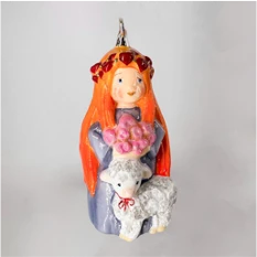 Handmade Glass Christmas Ornament "Ryzhulya