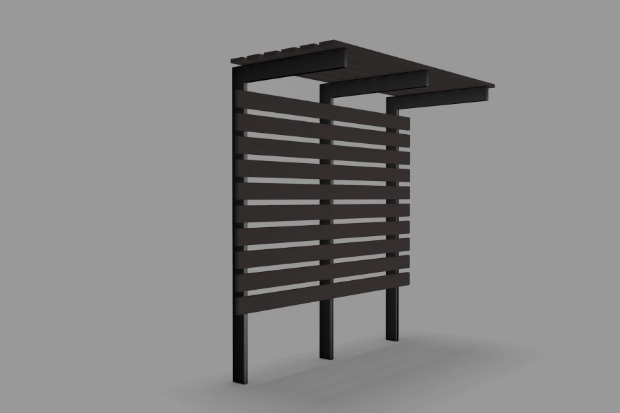 Polymer Sand Composite Pergola for Shade on Metal Frame