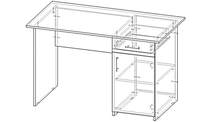 مكتب كتابة مدمج مع درج - موديل كانسلر