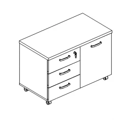 منضدة مريحة لمعدات المكتب 80x60x75 نموذج ك.304