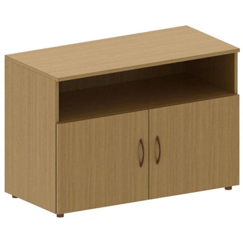 Office Cabinet with Two Doors and Open Shelf
