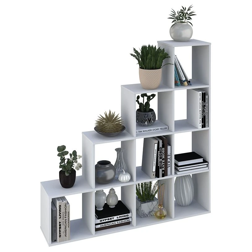 Polini Home Smart Cascading Shelf 10 Sections, White, Art. 0001697.9