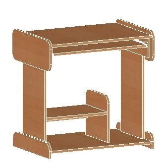 Computer Desk with Keyboard Shelf and CPU Holder, Art. U.02.15