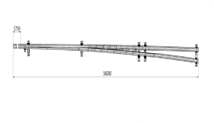Main Line Frame Rail with Spike Project 2901.01.000RK2