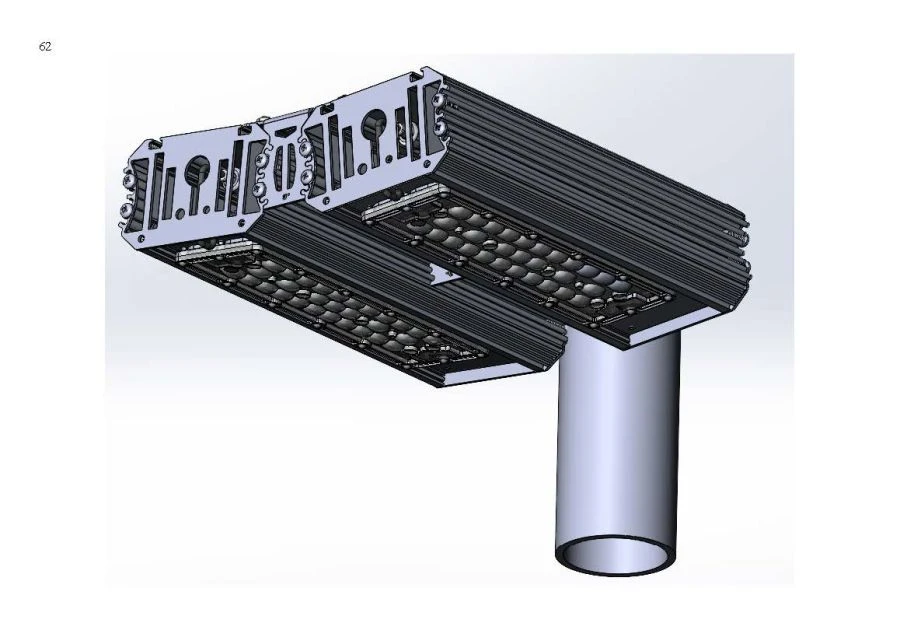 Industrial Design LED Light "MTM IoT" Series CUBE 100 Dual Module Side Connection 10 Degree Console Mount