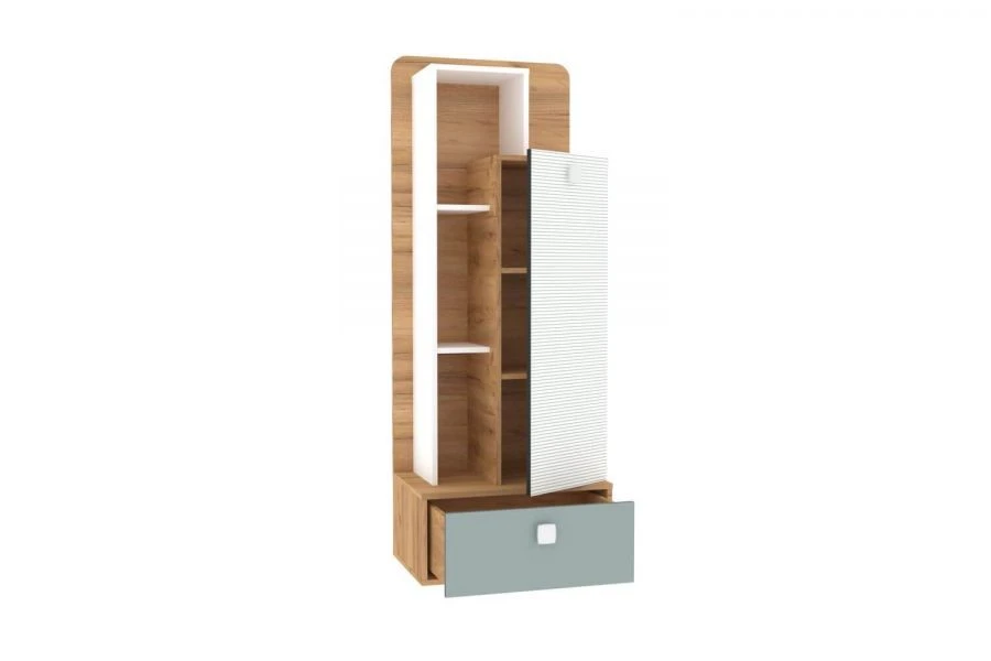 Modern Type 1 Combined Shelving Unit (Golden Oak)