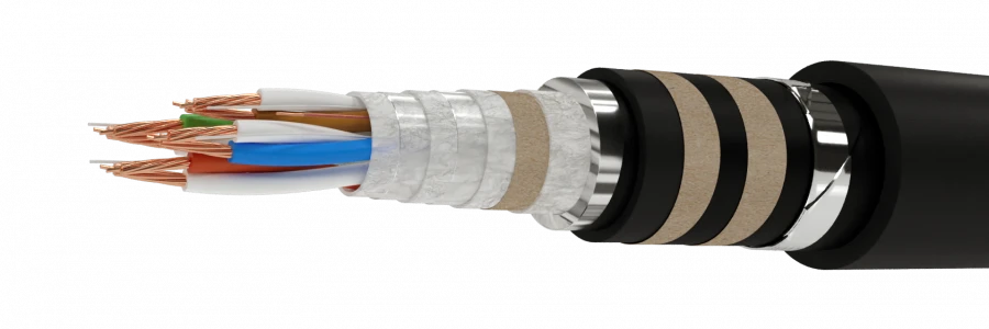 Signal and Locking Cables with Multifilament Copper Conductors, PE Insulation, and Water-Blocking Materials