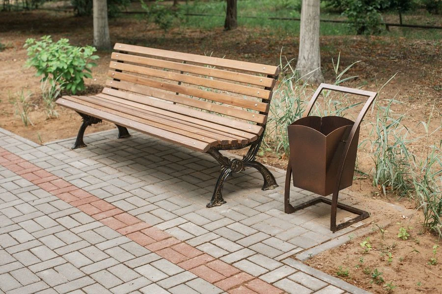 Anapa CK-7-2 Bench - 2m Length with Cast Iron Legs