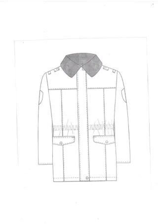 جاكيت شتوي أزرق للفتيات المتدربات