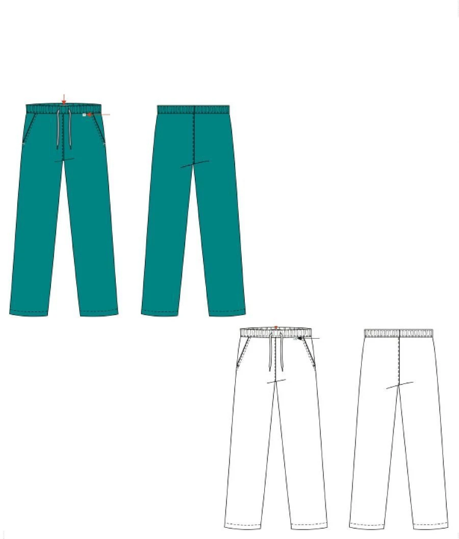 Elastic Waist Casual Pants with Side Pockets Omega Model 4.353