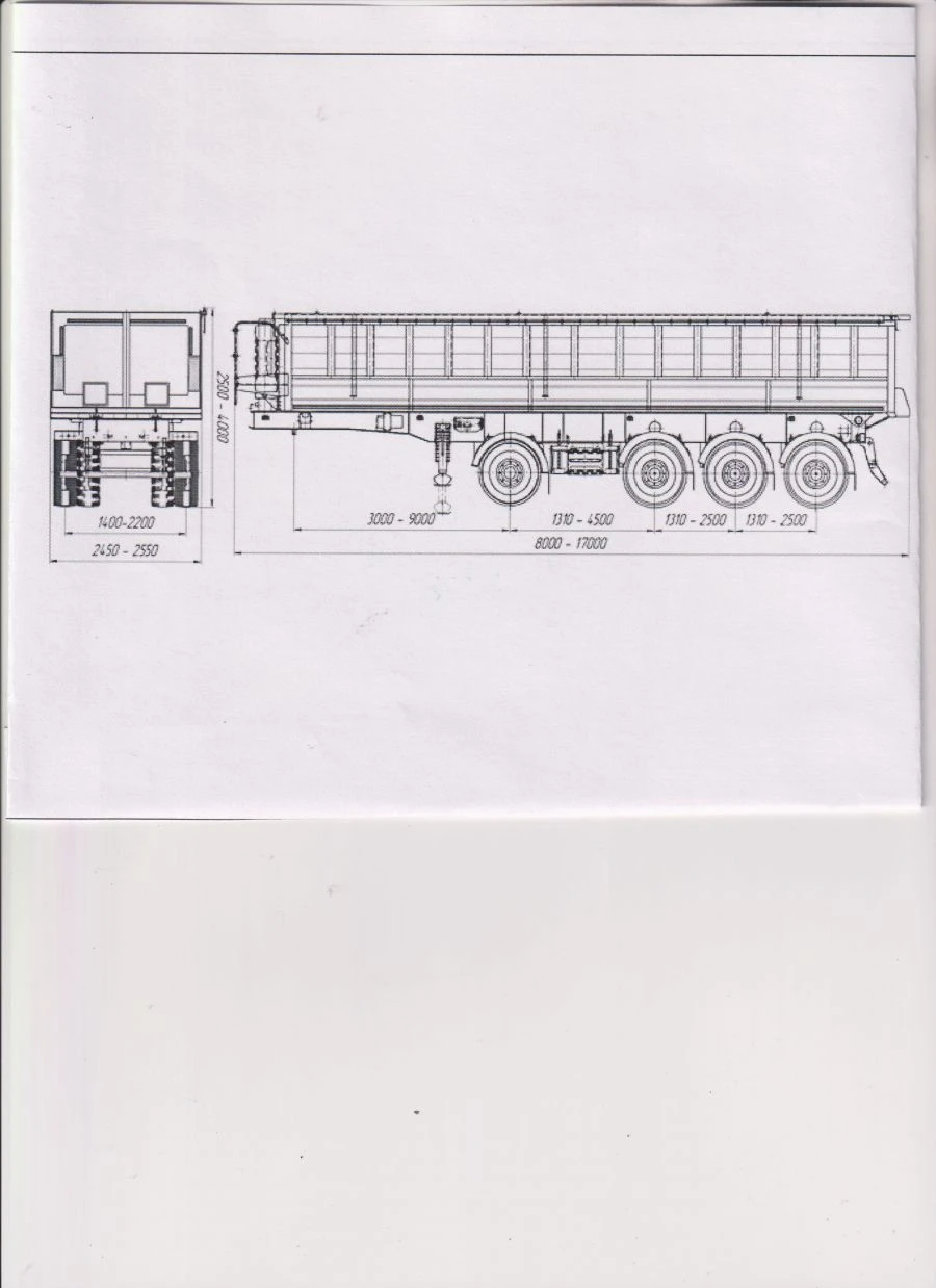 Grain Transport Semi-Trailer ZP-4 for Bulk Cargo Transport