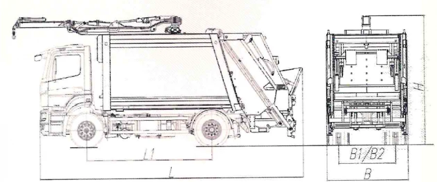 Rear-Loading Garbage Truck Model MK-4547-15