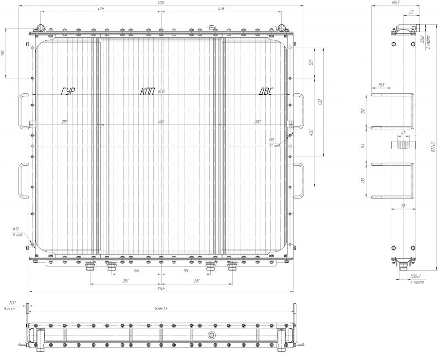 Oil Radiator Block for Hydraulic System Cooling 744Р1-1013.000-1