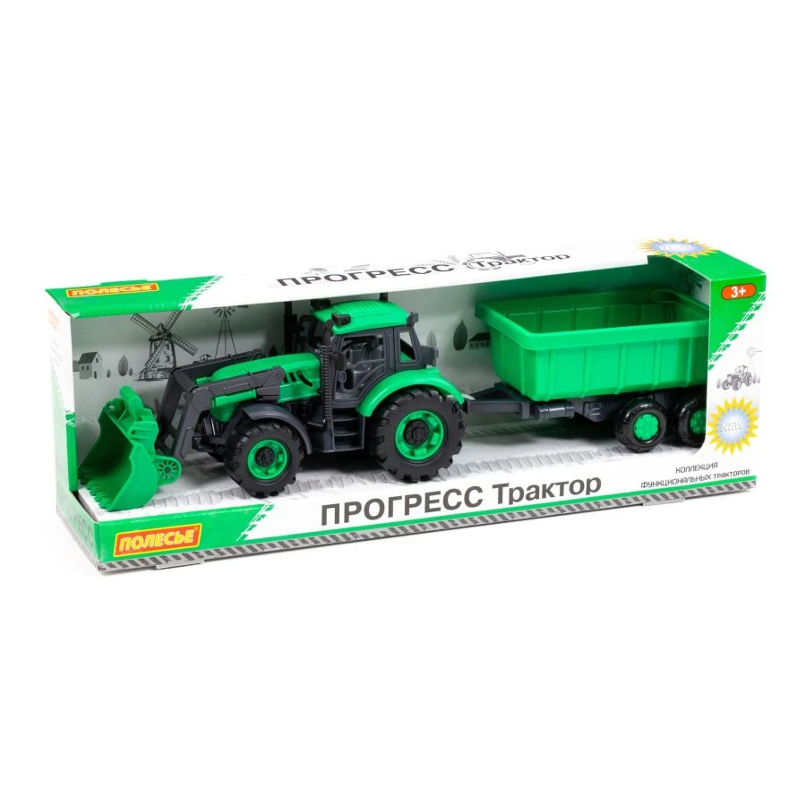 Inertia Tractor with Trailer and Bucket for Kids - Progress Model 91840